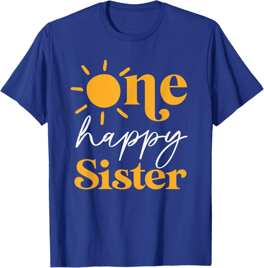 One Happy Sister of The Birthday First Trip Around the Sun T-Shirt - T-Shirt | Royal