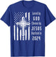 Loved By God Chosen By Jesus Baptized 2024 Flag And Cross T-Shirt - T-Shirt | Royal