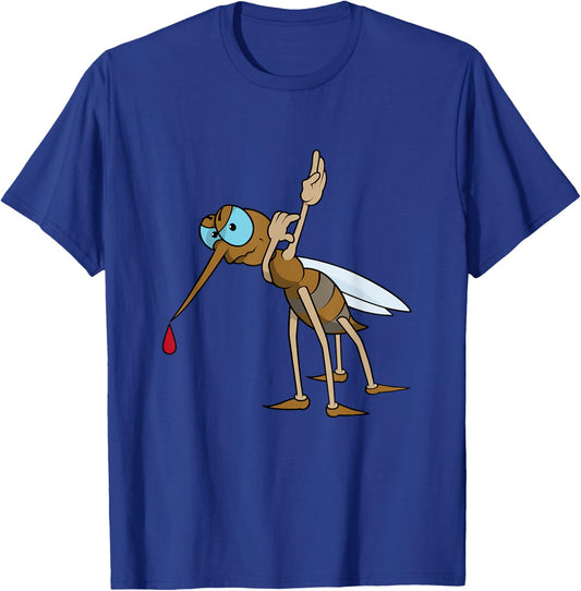 Dabbing Mosquito - Funny Mosquito Dab T-Shirt - T-Shirt | Royal