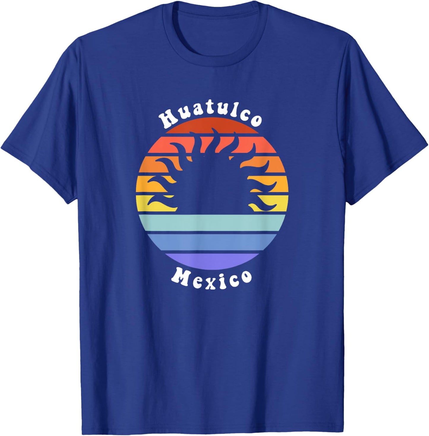 Huatulco Beach Mexico Sunset Mexican Pride Vacation T-Shirt - T-Shirt | Royal