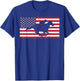 Horse Riding US Flag Horseback Racing Patriotic Equestrian T-Shirt - T-Shirt | Royal