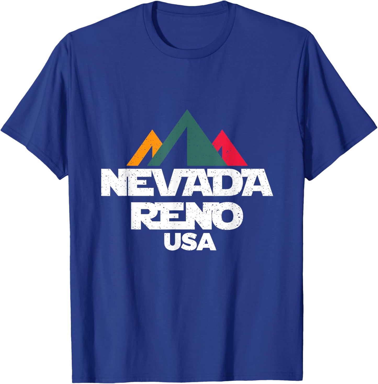 Vintage Retro Mountains Nevada Reno USA Vacation Hiking T-Shirt - T-Shirt | Royal