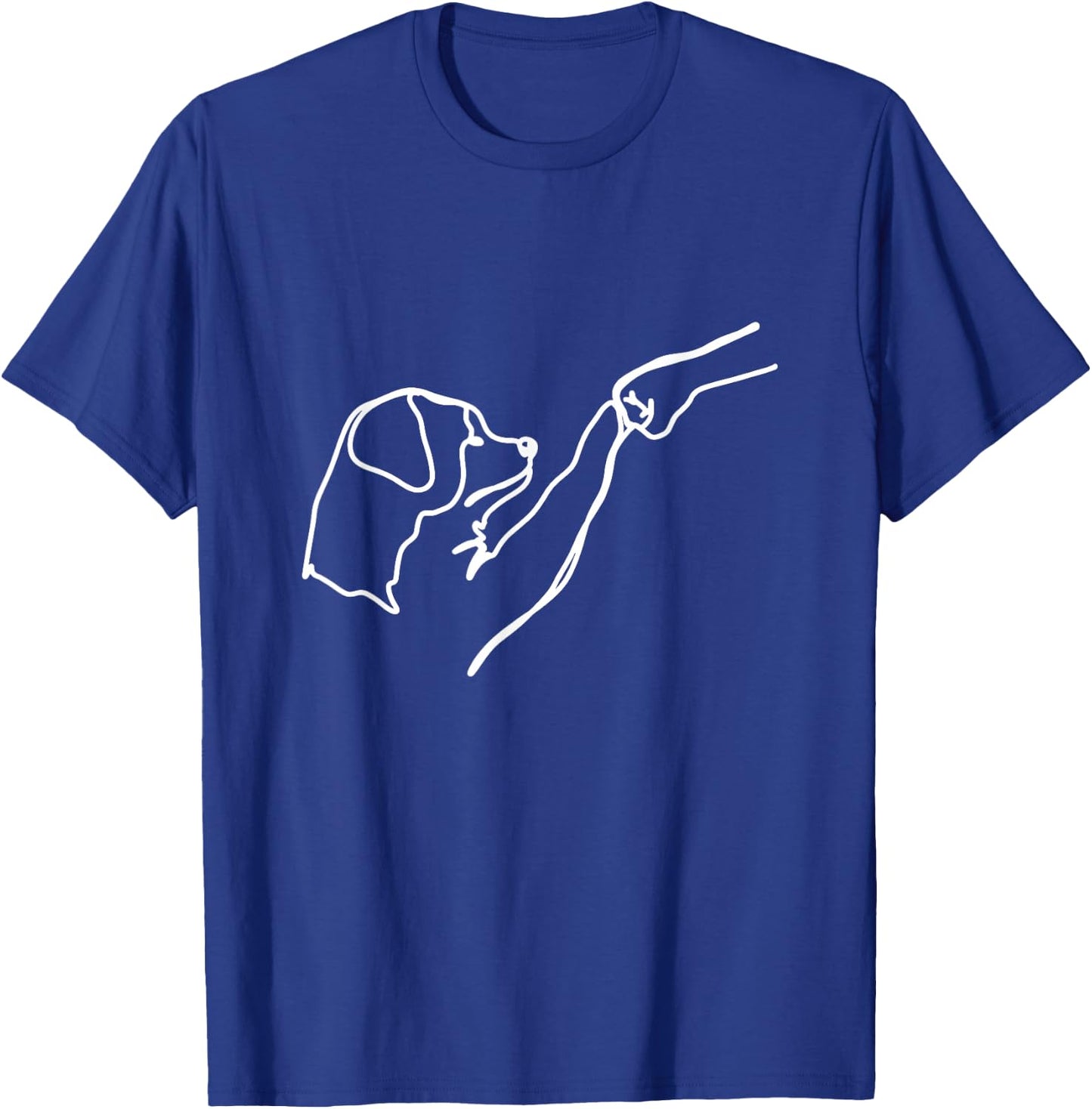 Dog and Human Fist Bump T-Shirt - T-Shirt | Royal