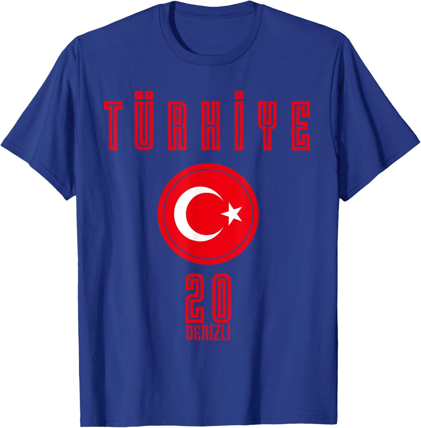 Turkish Milli Takim - 20 Denizli T-Shirt - T-Shirt | Royal