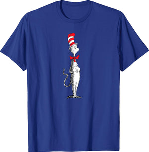 Dr. Seuss Standing Cat T-Shirt - T-Shirt | Royal