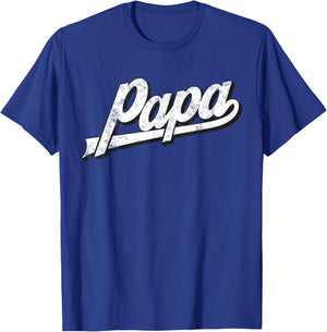 Papa Retro Style Funny Father’s Day Gifts For Dad Grandpa T-Shirt - T-Shirt | Royal
