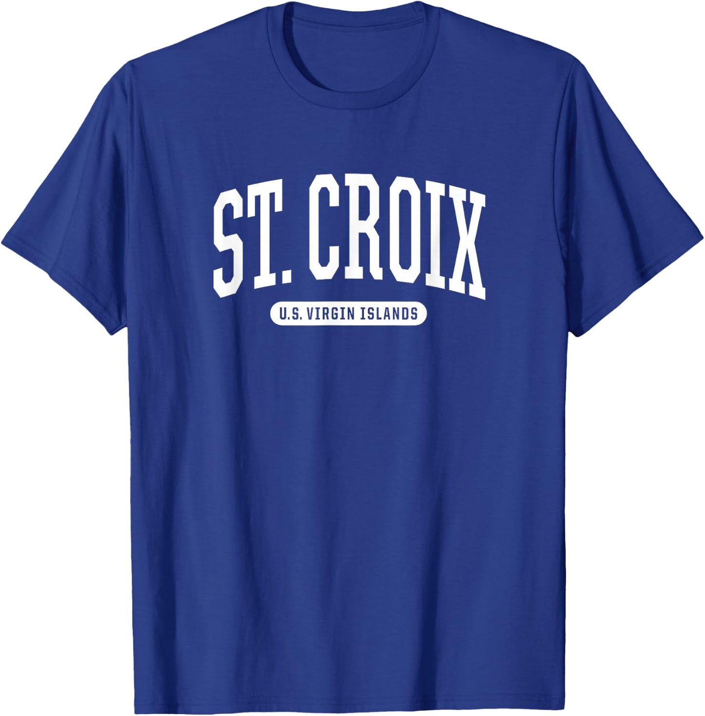 College Style St. Croix US Virgin Islands Souvenir Gift T-Shirt - T-Shirt | Royal