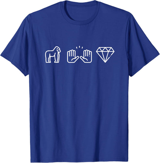 Apes Strong Together Hand Diamond Stock Trading Meme T-Shirt - T-Shirt | Royal