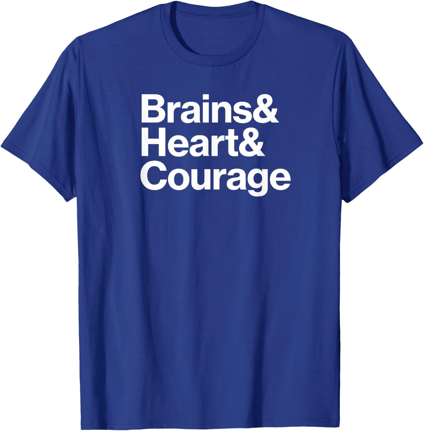 Wizard of Oz Theme - Brains & Heart & Courage T-Shirt - T-Shirt | Royal