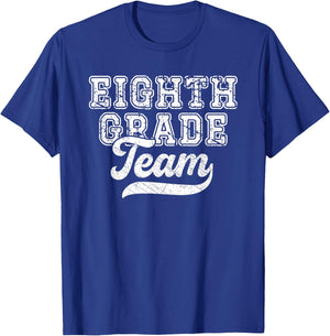 Teachers eighth Grade Retro Back To School Team 8th Grade T-Shirt - T-Shirt | Royal