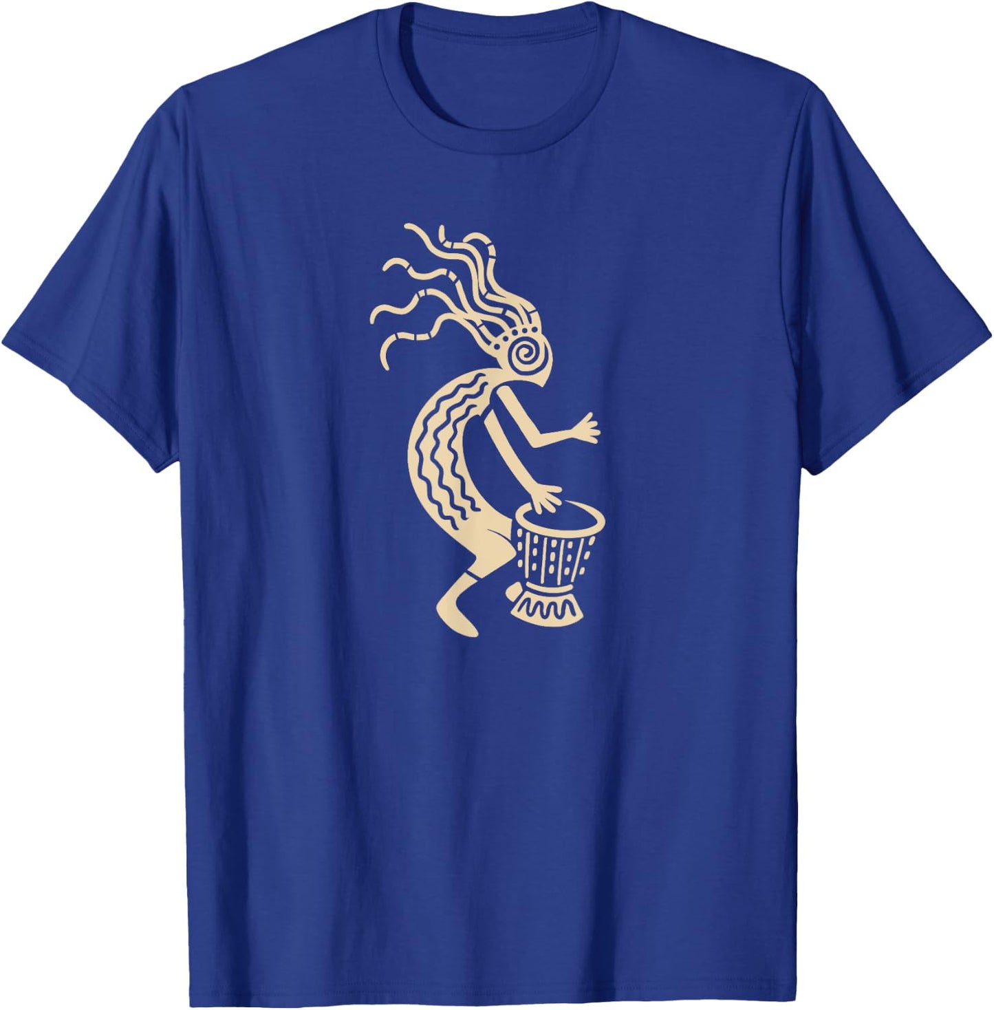 Kokopelli with Drum God Symbol of Joy and Fertility T-Shirt - T-Shirt | Royal