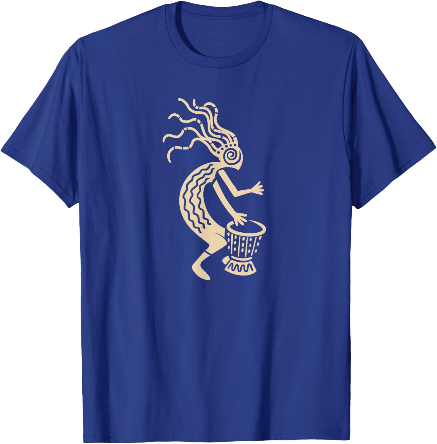 Kokopelli with Drum God Symbol of Joy and Fertility T-Shirt - T-Shirt | Royal
