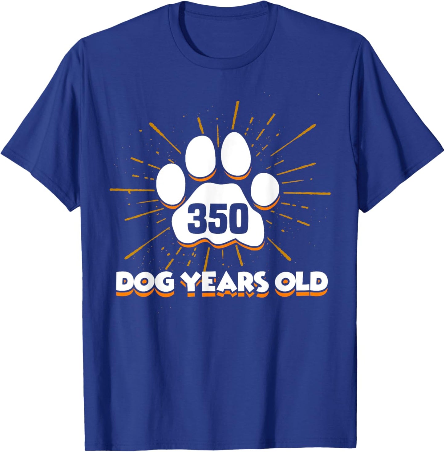 350 Dogs Years Old 50th Birthday Shirt For Dog Lover T-Shirt - T-Shirt | Royal