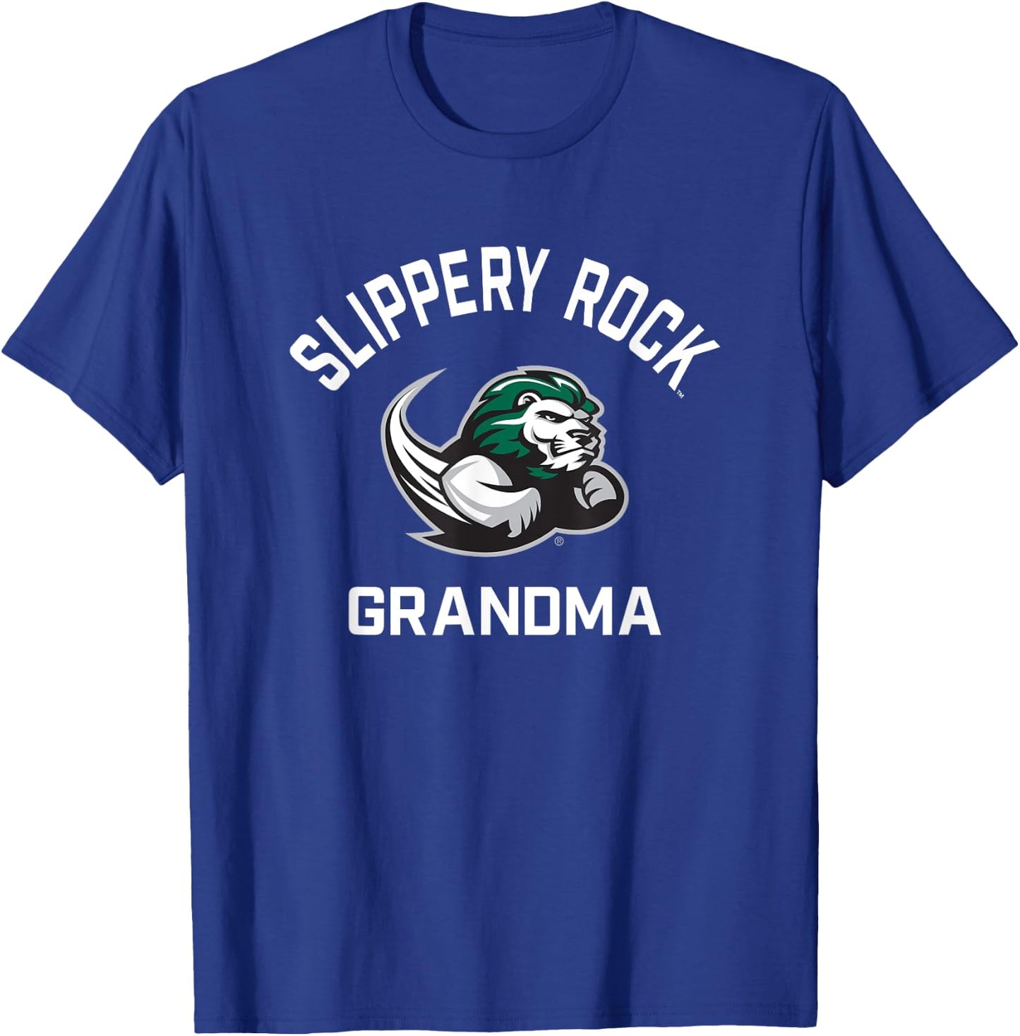SRU Slippery Rock University Arched Grandma T-Shirt - T-Shirt | Royal
