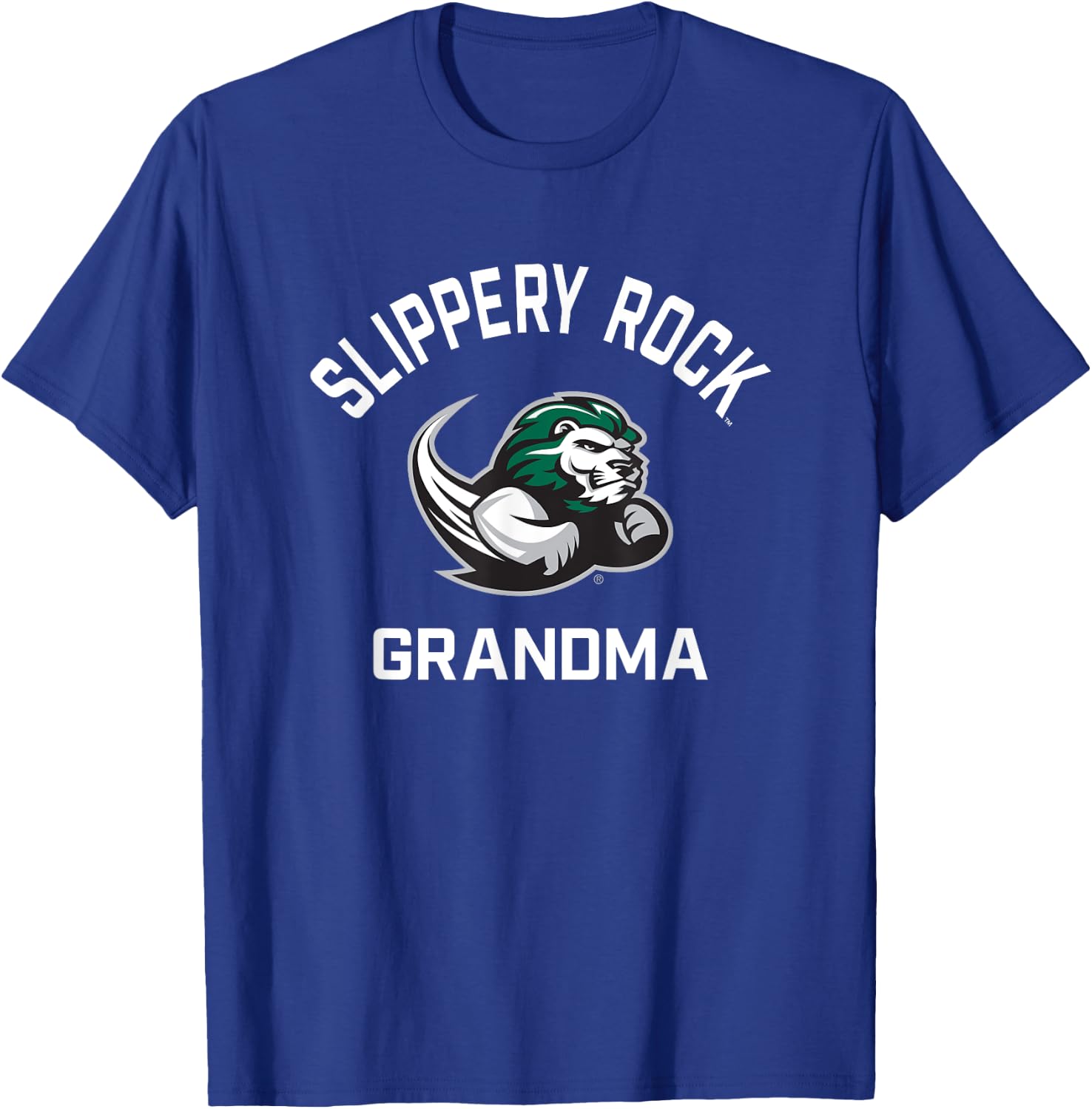 SRU Slippery Rock University Arched Grandma T-Shirt - T-Shirt | Royal