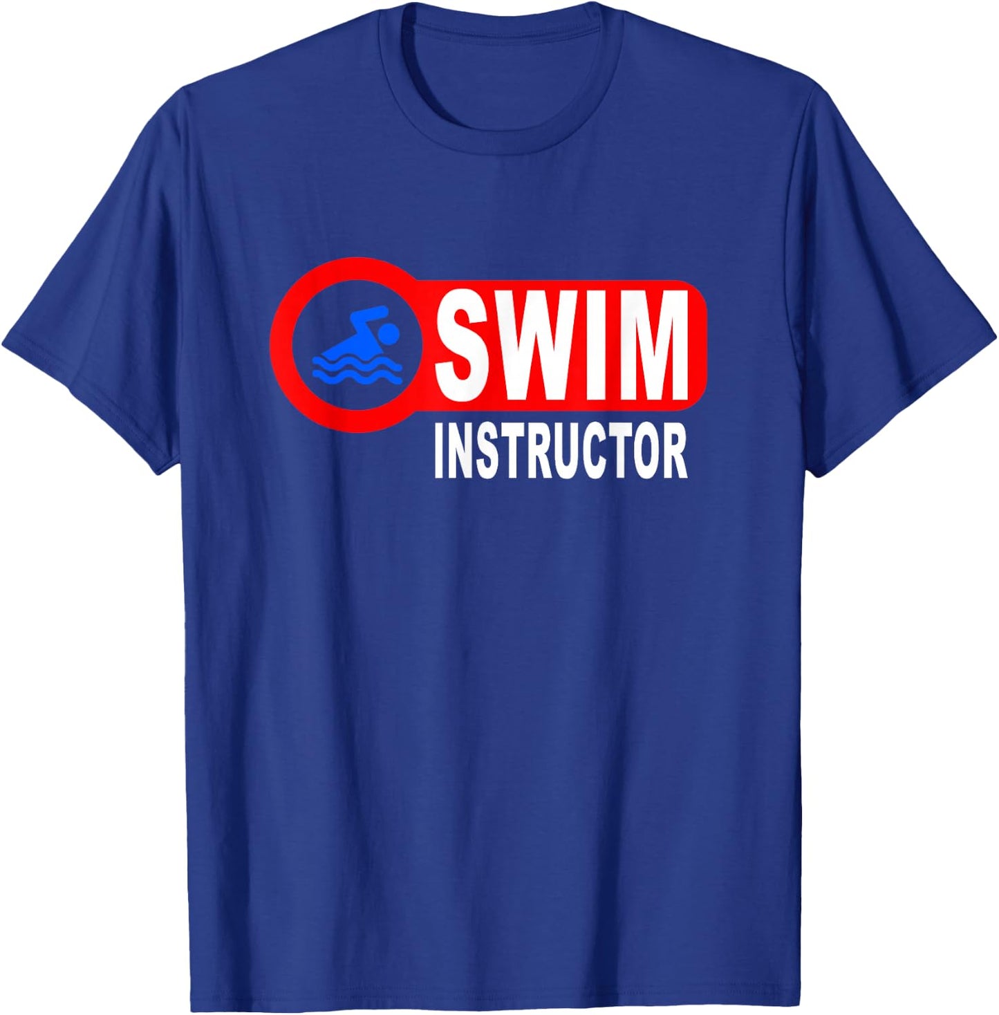 Swim Instructor Fun Swimming Teacher Graphic Art T-Shirt - T-Shirt | Royal