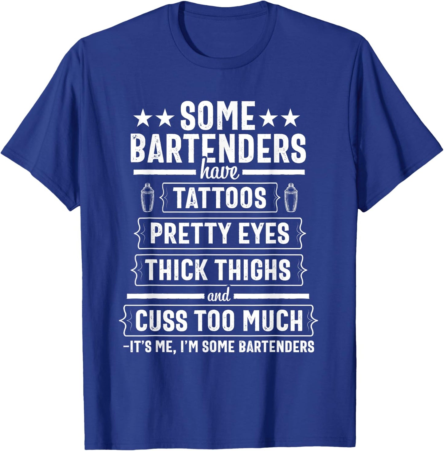 Bartender Gift Women Men Thighs Funny Bartending Mixologist Small T-Shirt - T-Shirt | Royal