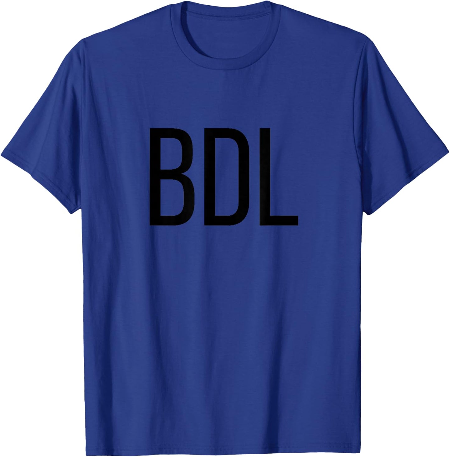 BDL Hartford Connecticut Airport Code Lists BDL T-Shirt - T-Shirt | Royal