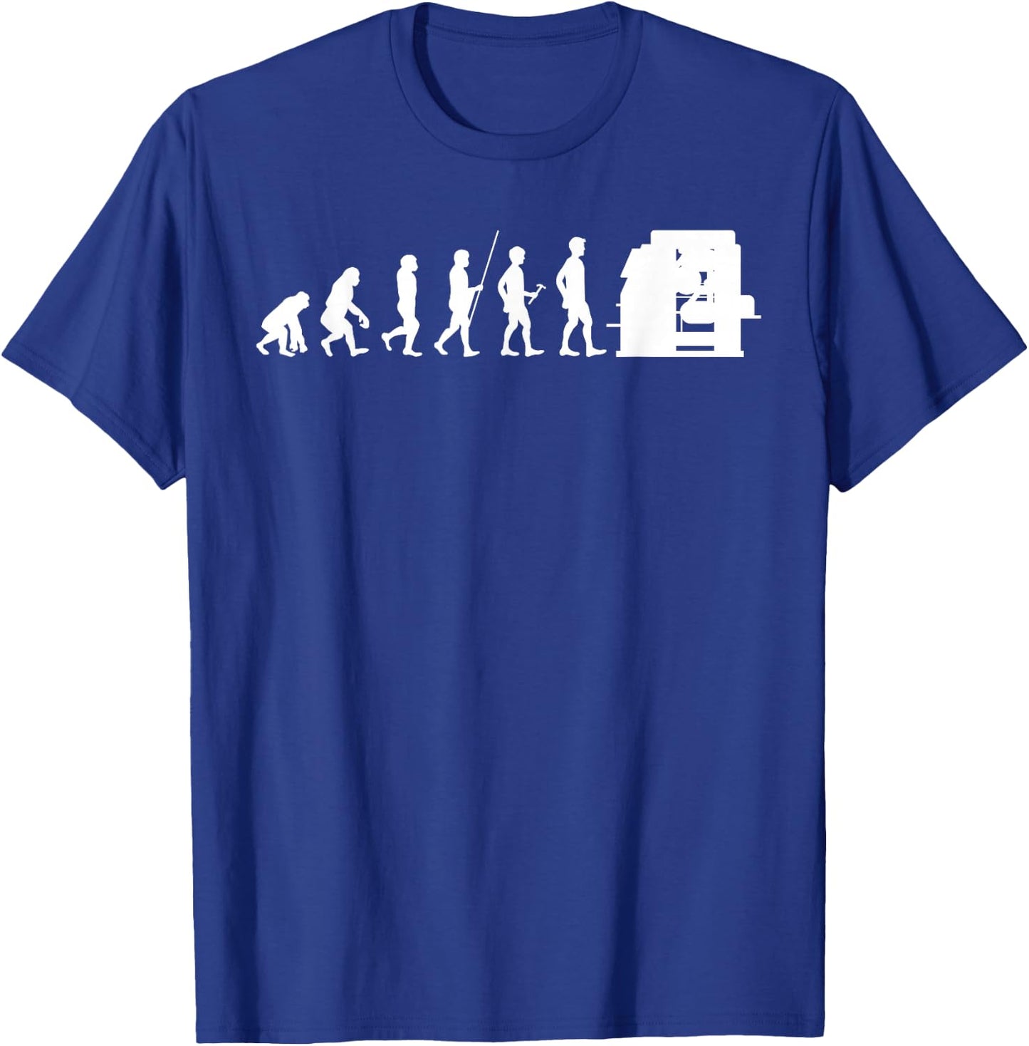 CNC Machine Operator Evolution for CNC Machinist T-Shirt - T-Shirt | Royal
