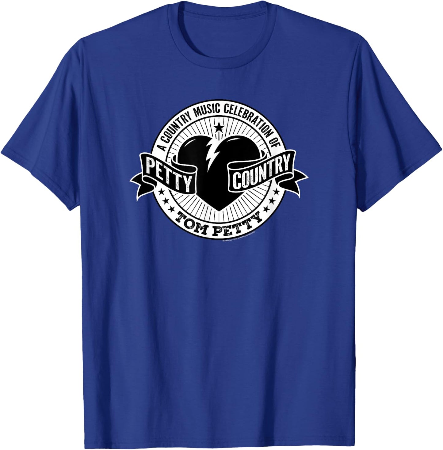 Tom Petty Country Black and White Logo T-Shirt - T-Shirt | Royal