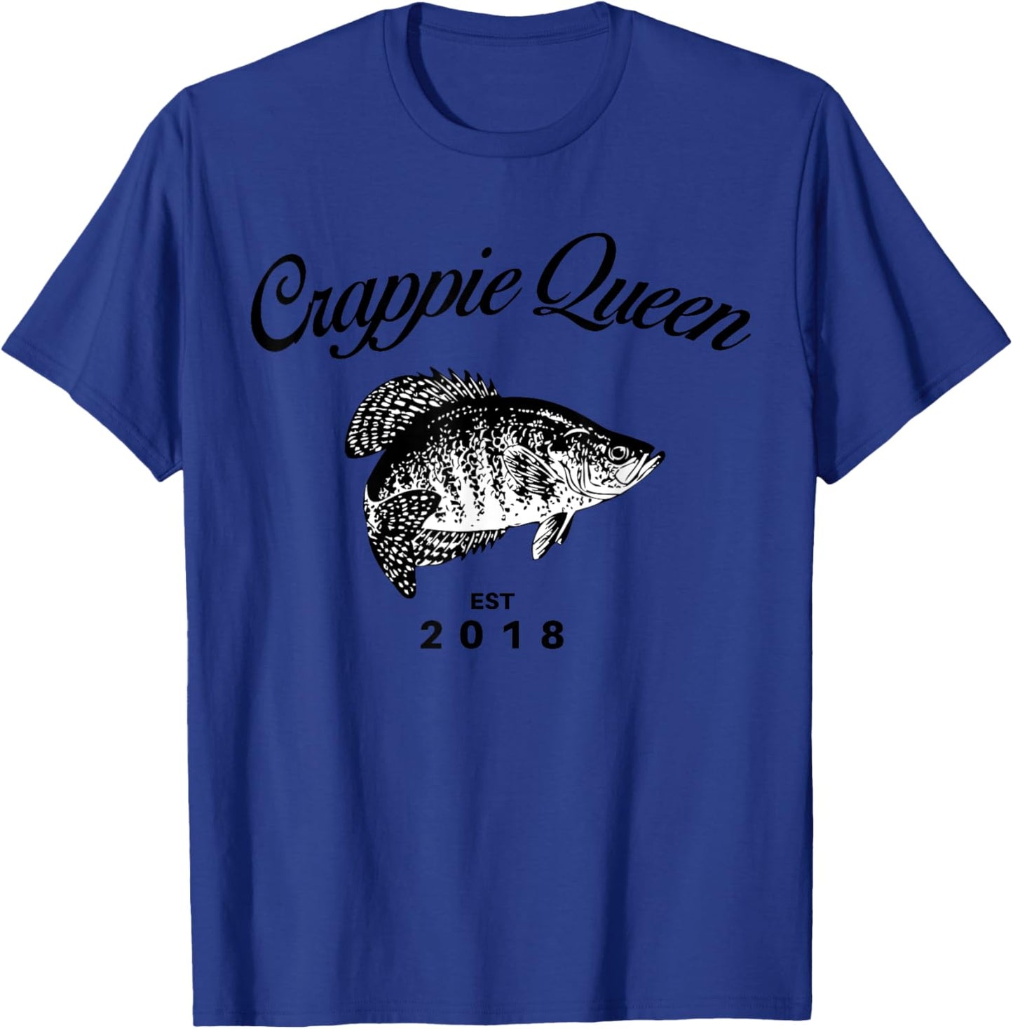 Crappie Queen Fishing T Shirt T-Shirt - T-Shirt | Royal