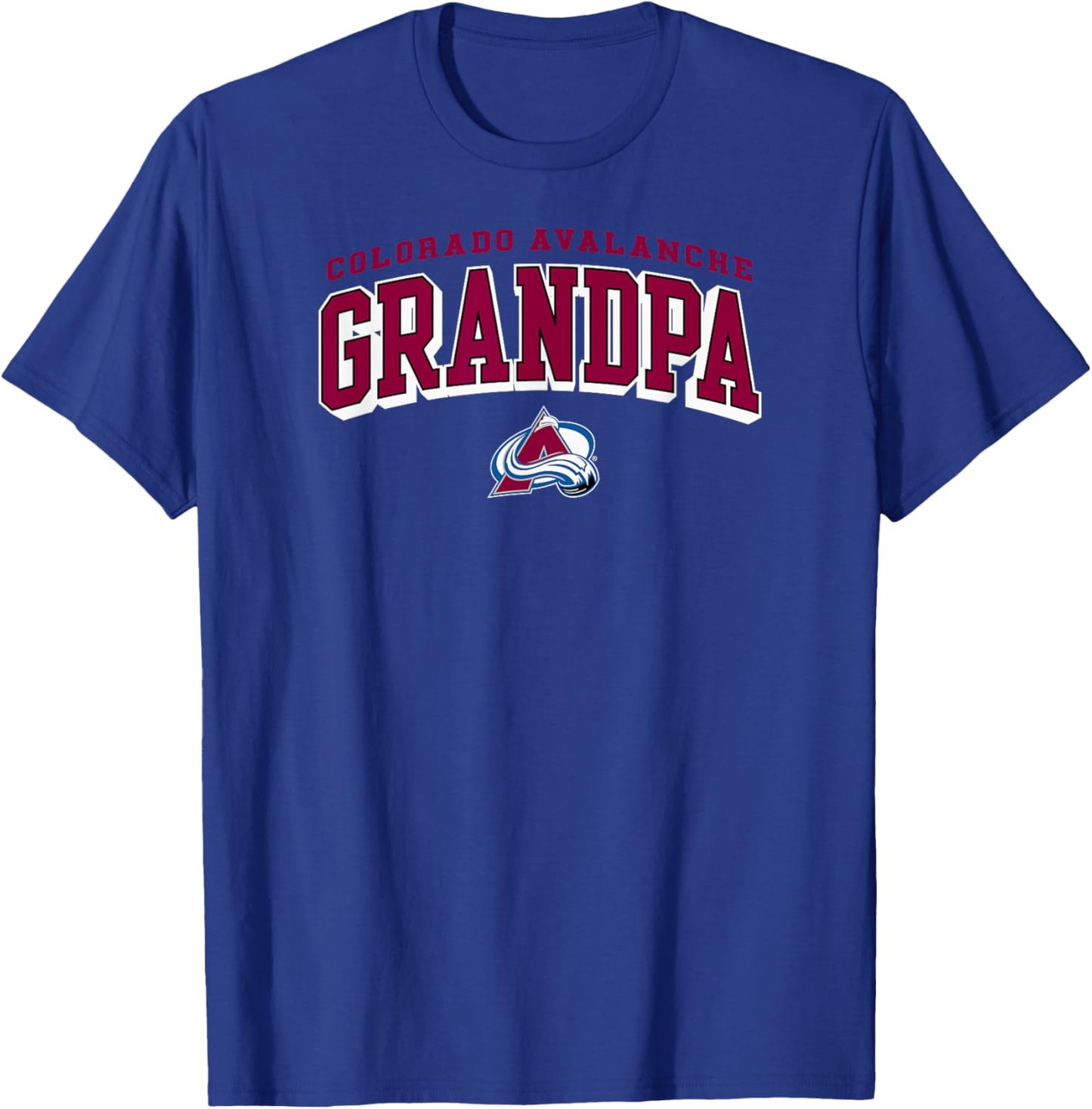 Colorado Avalanche Grandpa Arch Navy NHL Officially Licensed T-Shirt - T-Shirt | Royal