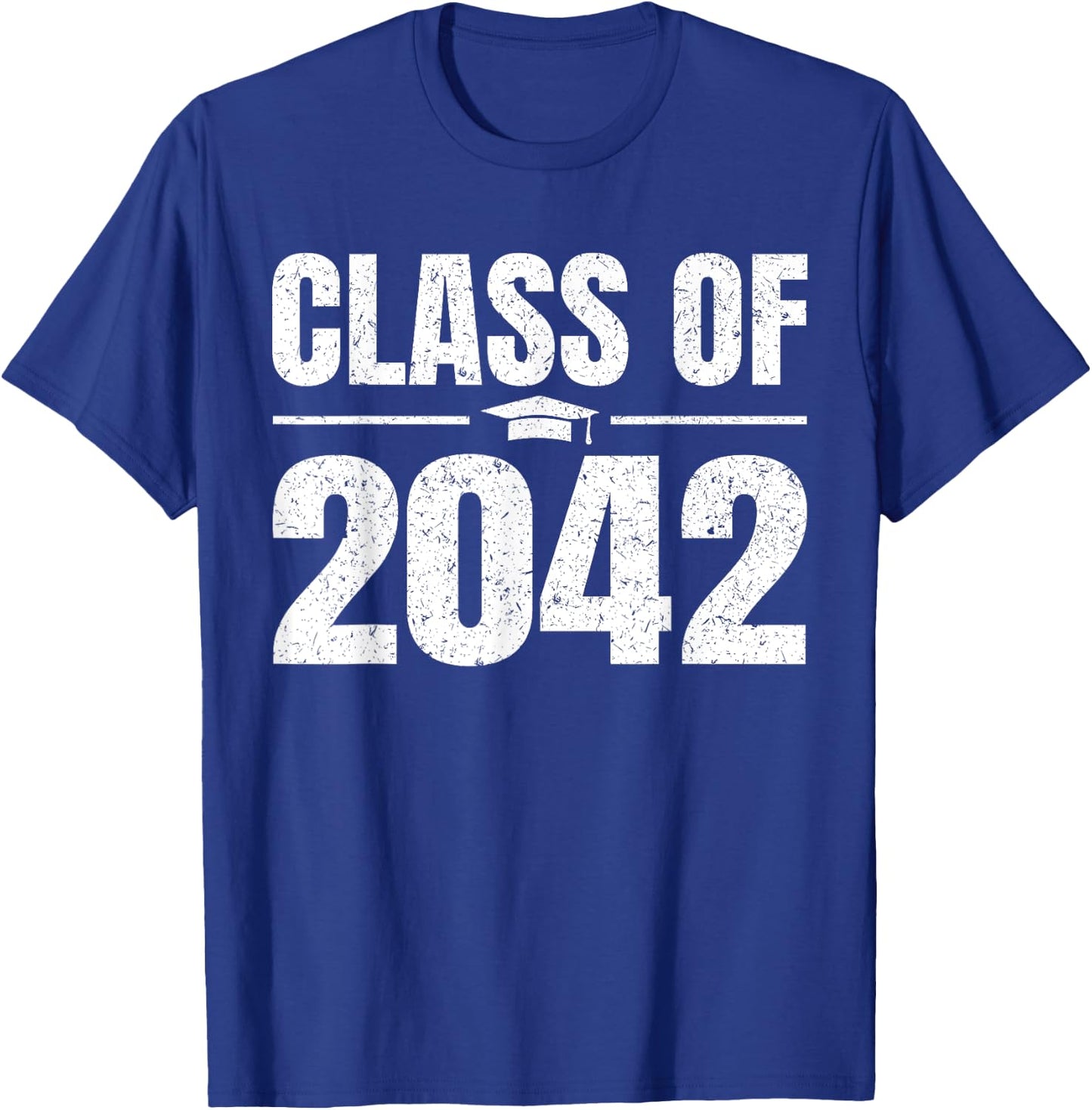 Kindergarten Class of 2042 Grow With Me Kinder Graduation T-Shirt - T-Shirt | Royal