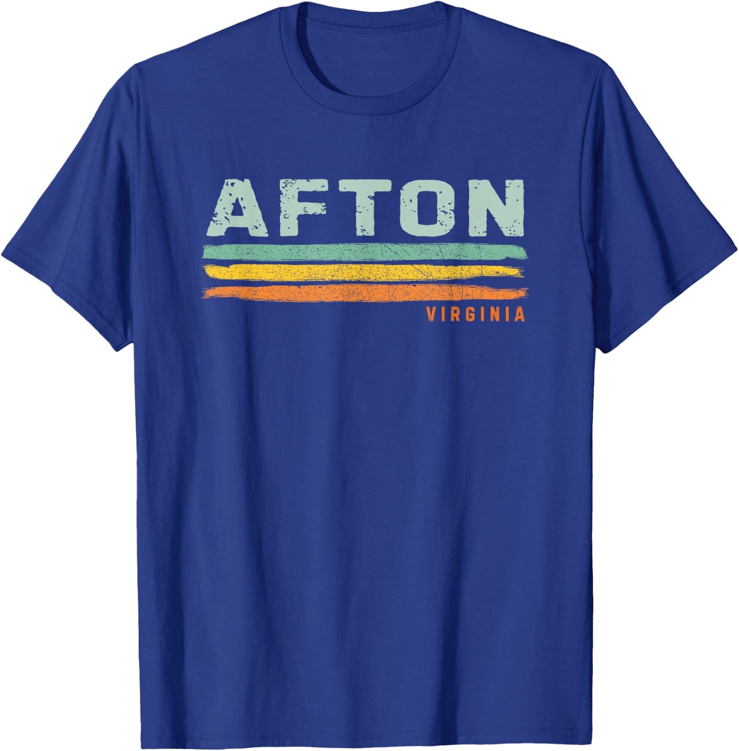 Vintage Stripes Afton VA T-Shirt - T-Shirt | Royal