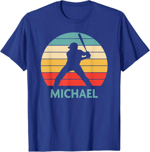 Michael Name Gift Personalized Baseball T-Shirt - T-Shirt | Royal