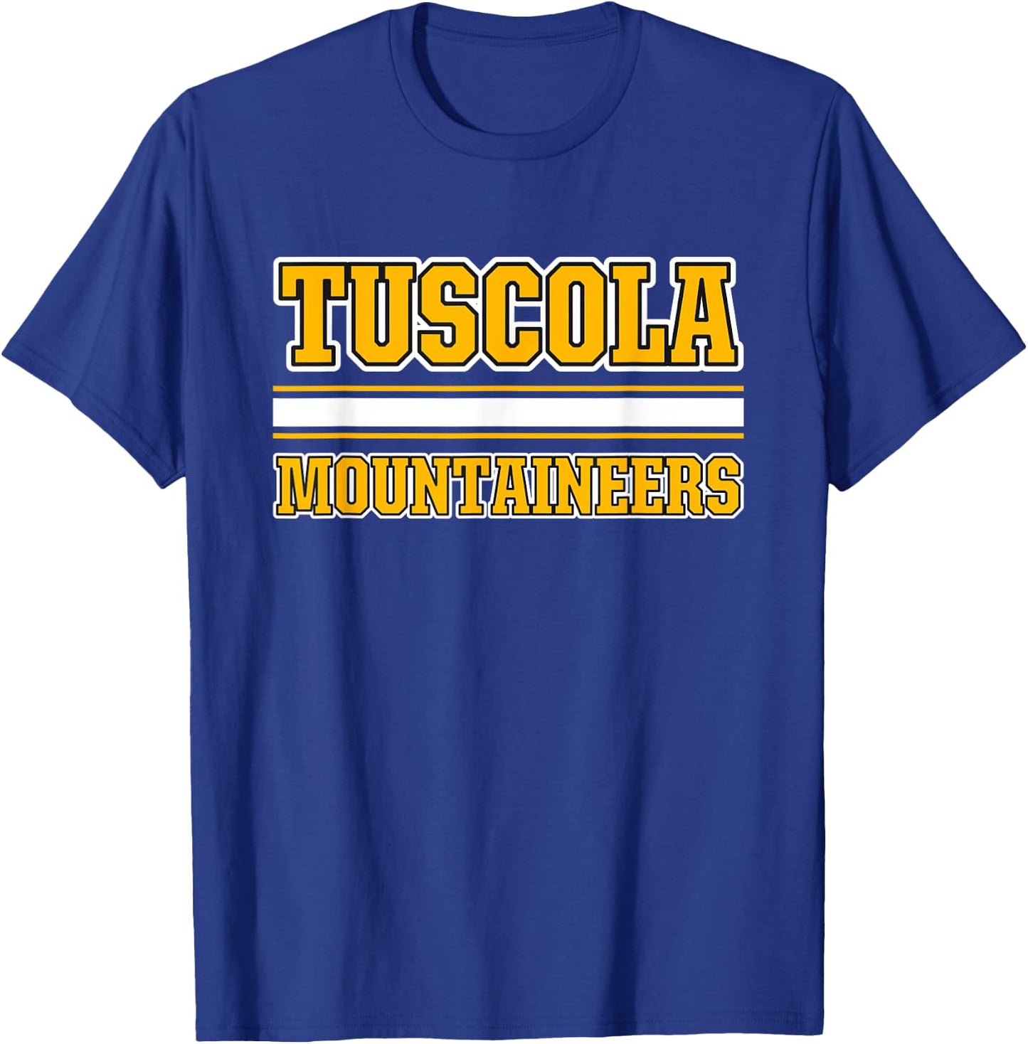 Tuscola Mountaineers Horizontal Stripes T-Shirt - T-Shirt | Royal
