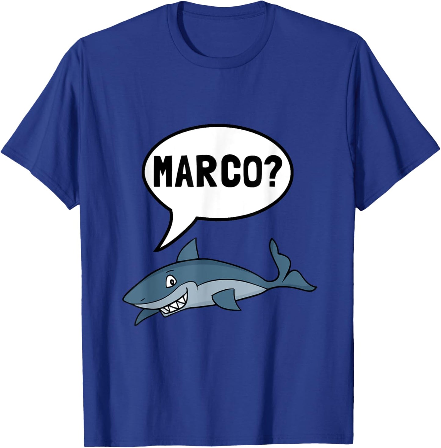 Shark Marco Polo Ocean Vacation Funny T-Shirt - T-Shirt | Royal