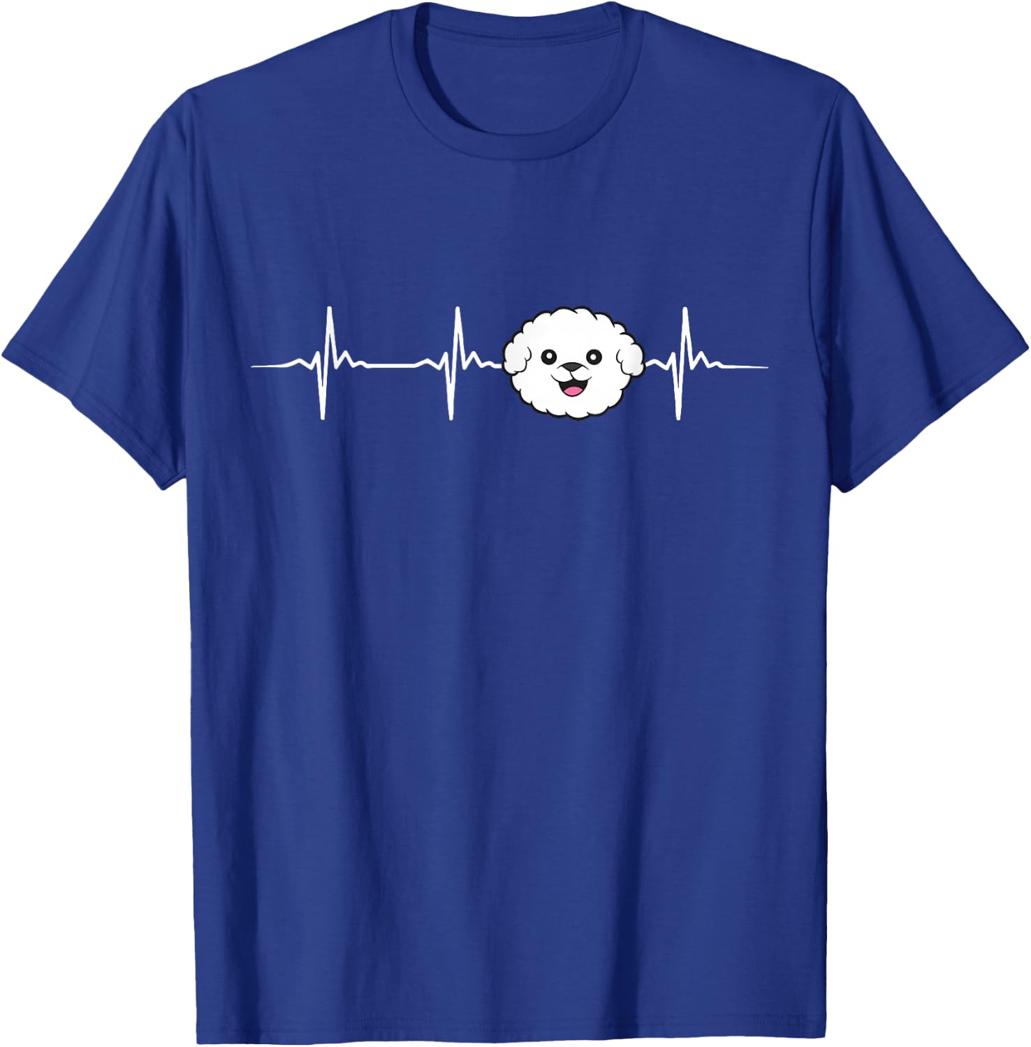 Bichon Frise Dog Heartbeat Cute Bichon Frise T-Shirt - T-Shirt | Royal
