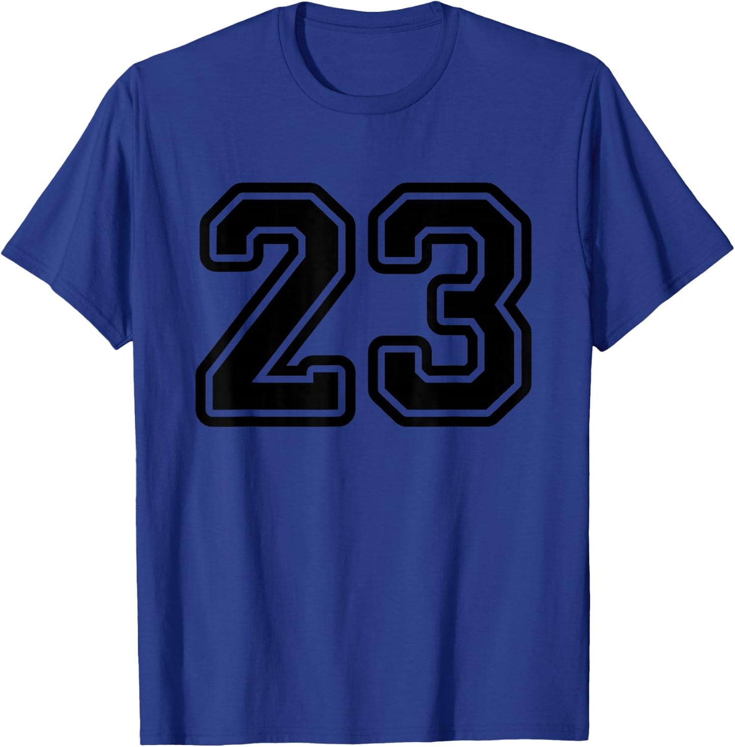 Number #23 Black Sport Varsity Number 23 T-Shirt - T-Shirt | Royal