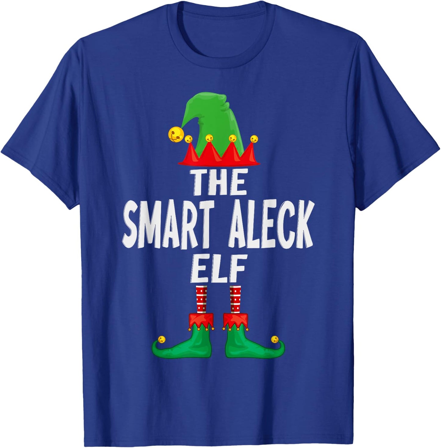 The Smart Aleck Elf Matching Family Christmas T-Shirt - T-Shirt | Royal