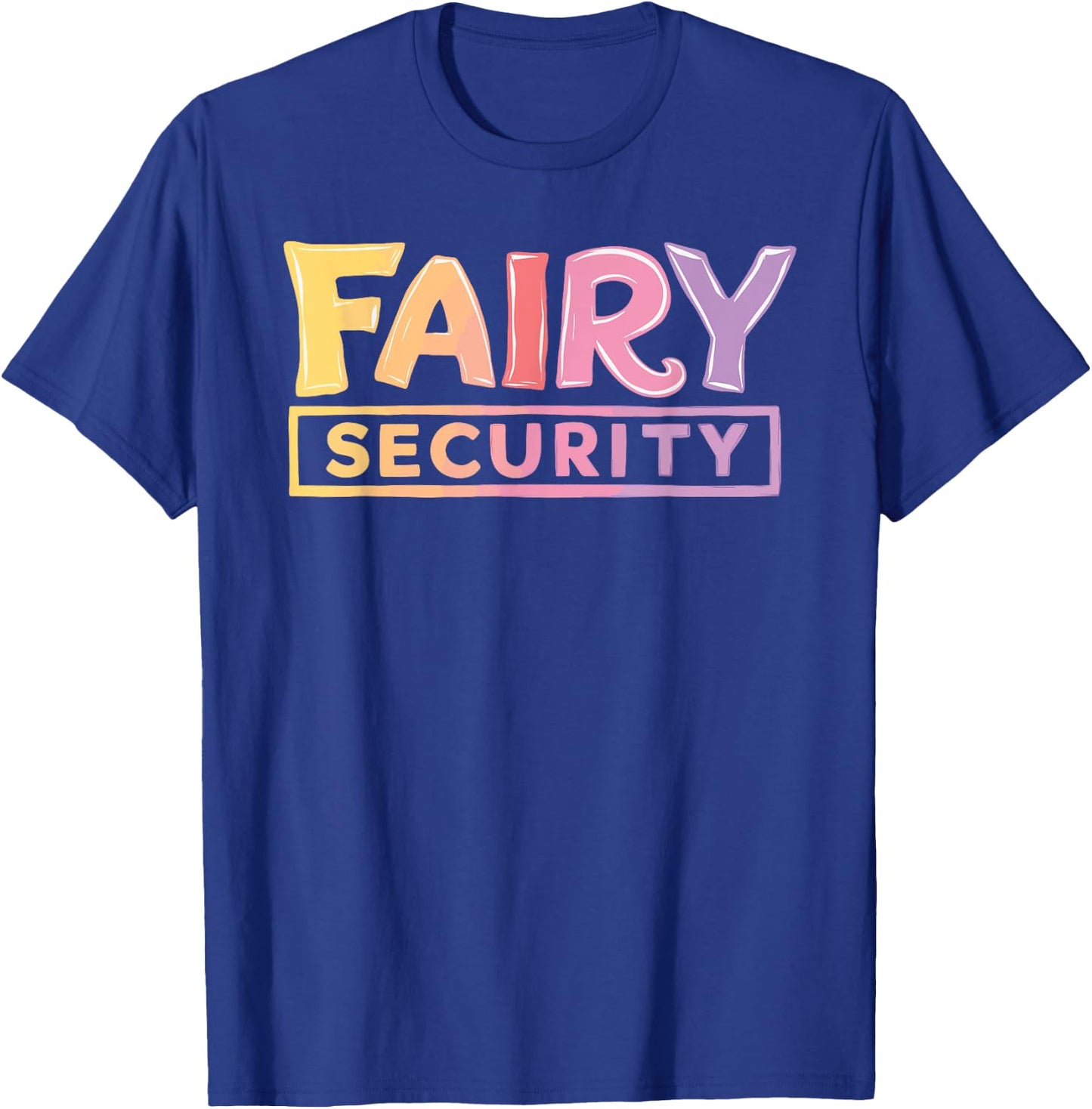 Fairy Security Black Adults , Small, Short Sleeve, , Cotton 65% Polyester 35% T-Shirt - T-Shirt | Royal