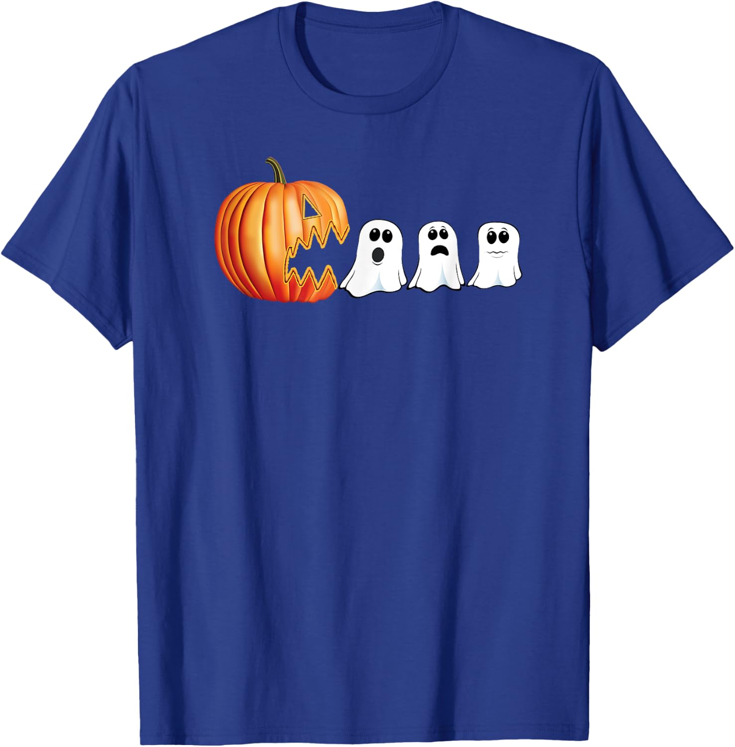 Funny Halloween Pumpkin Ghosts Jack o Lantern T-Shirt - T-Shirt | Royal