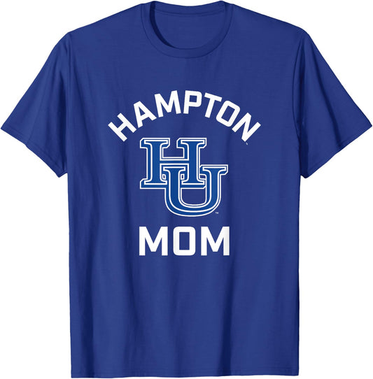 Hampton University Pirates Arched Mom T-Shirt - T-Shirt | Royal