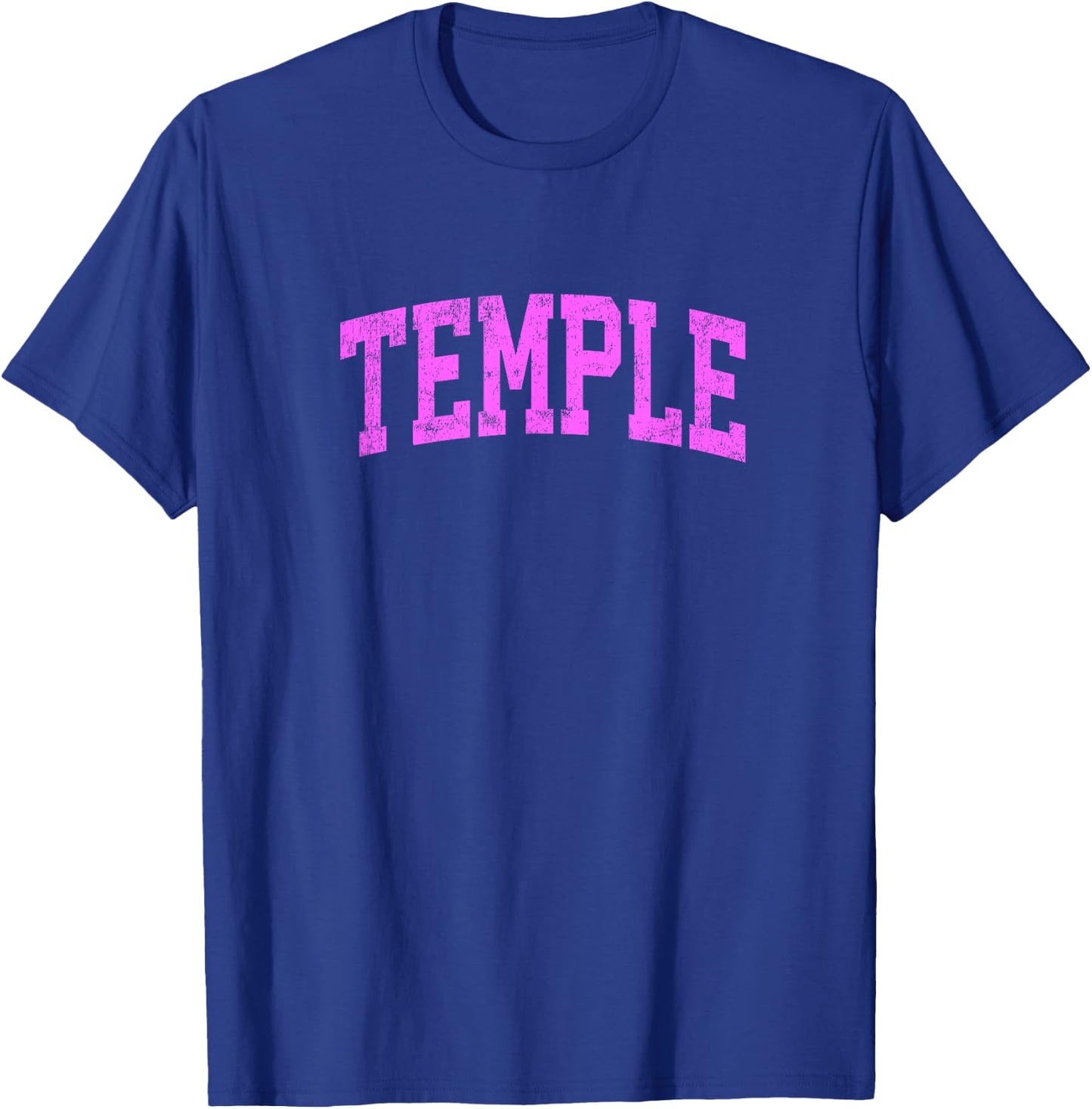 Temple Texas TX Vintage Athletic Sports Pink Design T-Shirt - T-Shirt | Royal