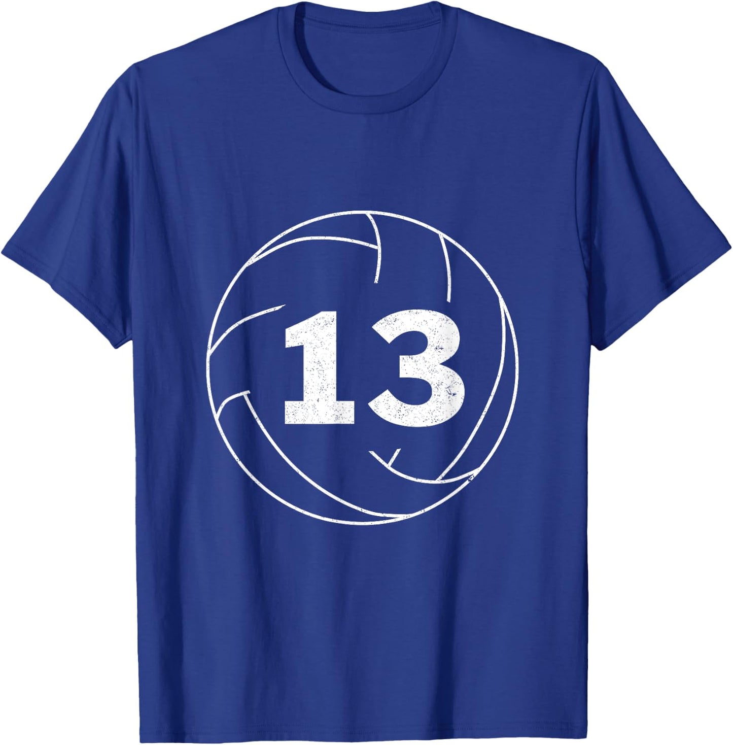 Volleyball Player Jersey Number 13 Thirteen Graphic T-Shirt - T-Shirt | Royal