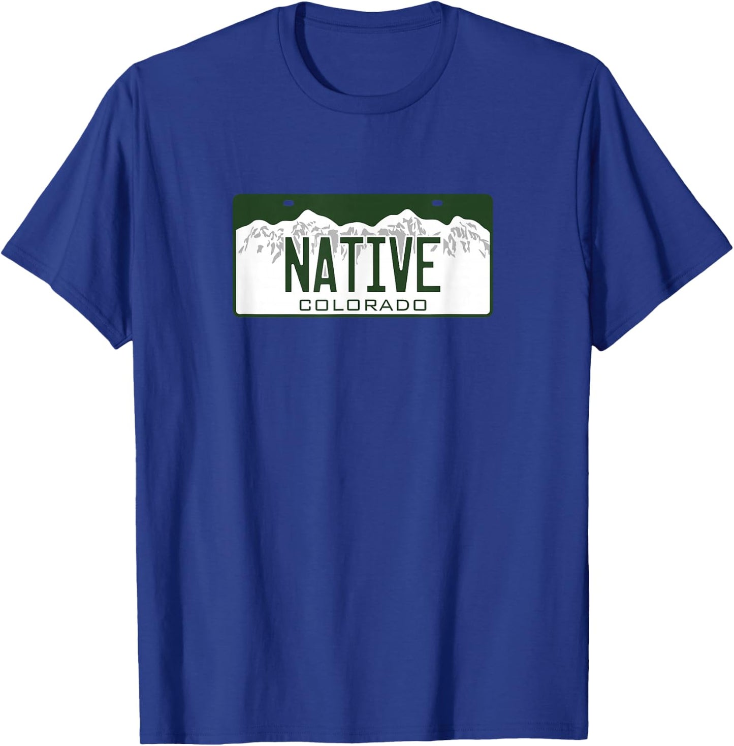 Colorado NATIVE License Plate T-Shirt - T-Shirt | Royal