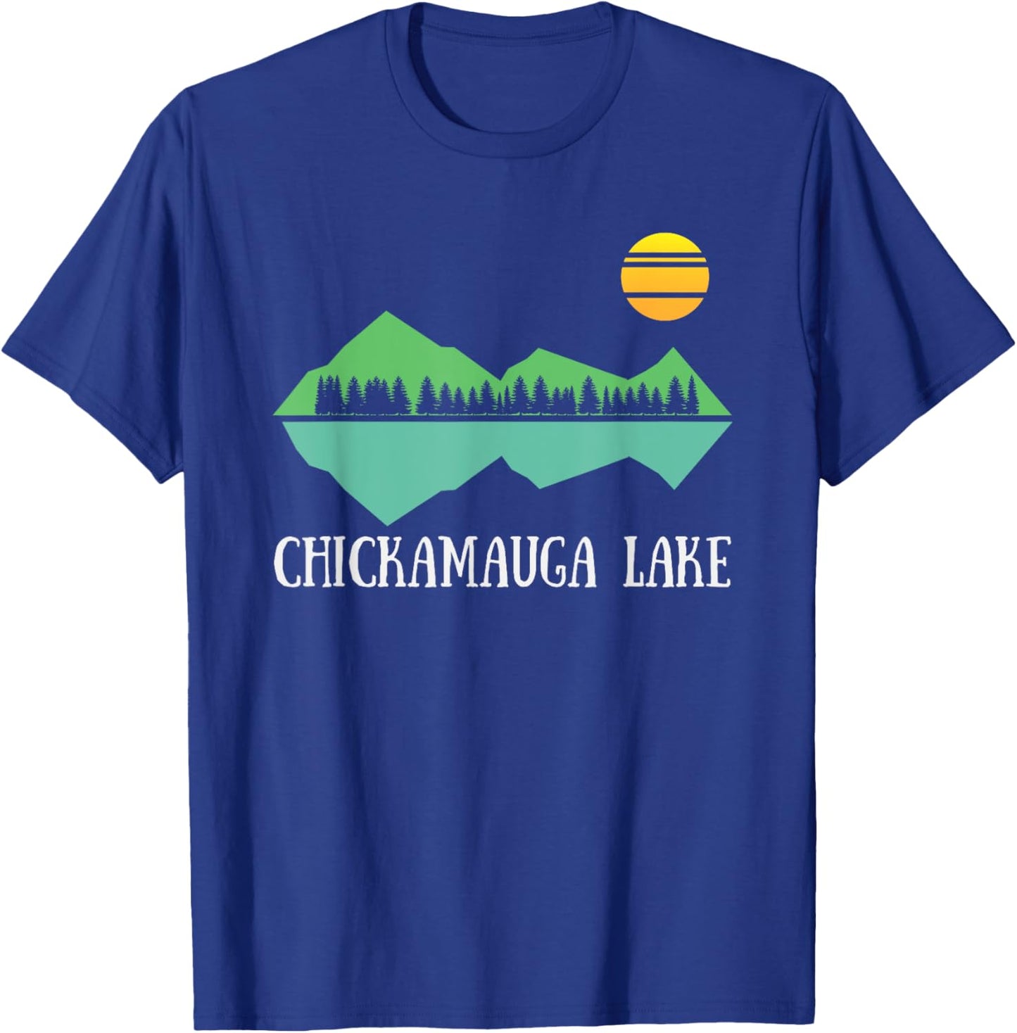 Chickamauga Lake Tennessee Forest and Lake Dark Shirt T-Shirt - T-Shirt | Royal