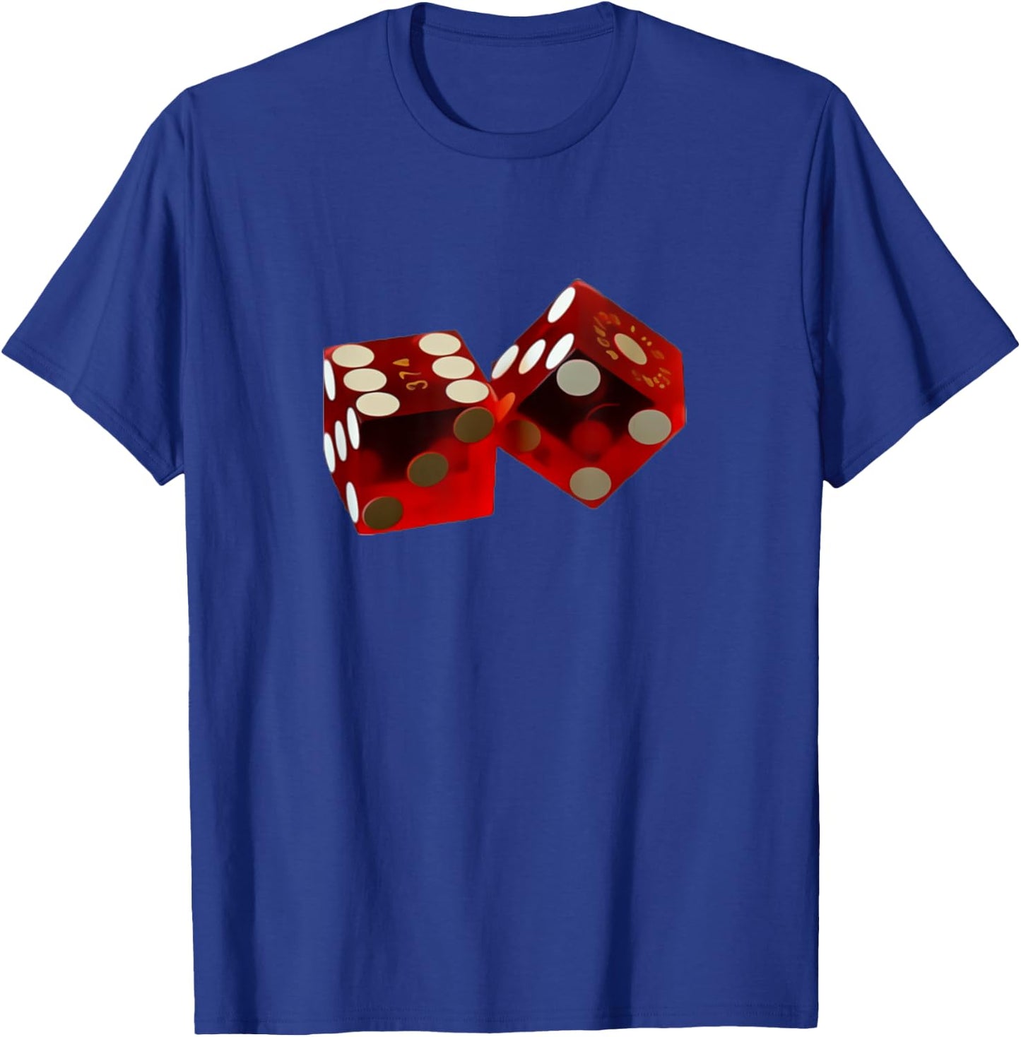Casino Red Rolling Dice T-Shirt - T-Shirt | Royal