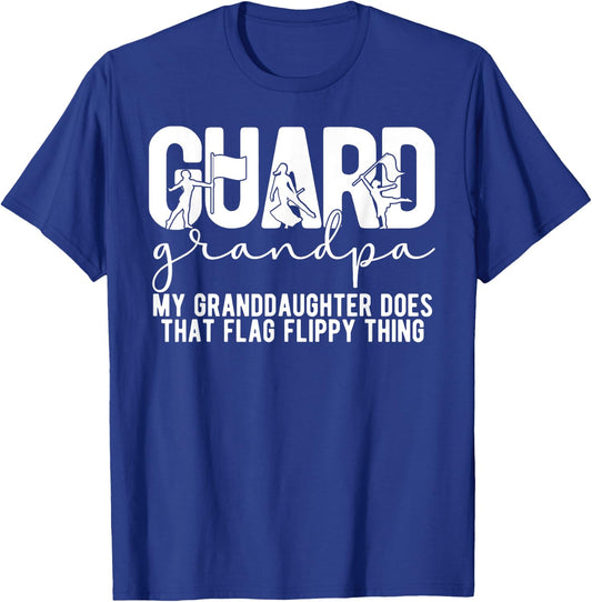 Color Guard Grandpa Funny Grandpa Of A Color Guard Member T-Shirt - T-Shirt | Royal