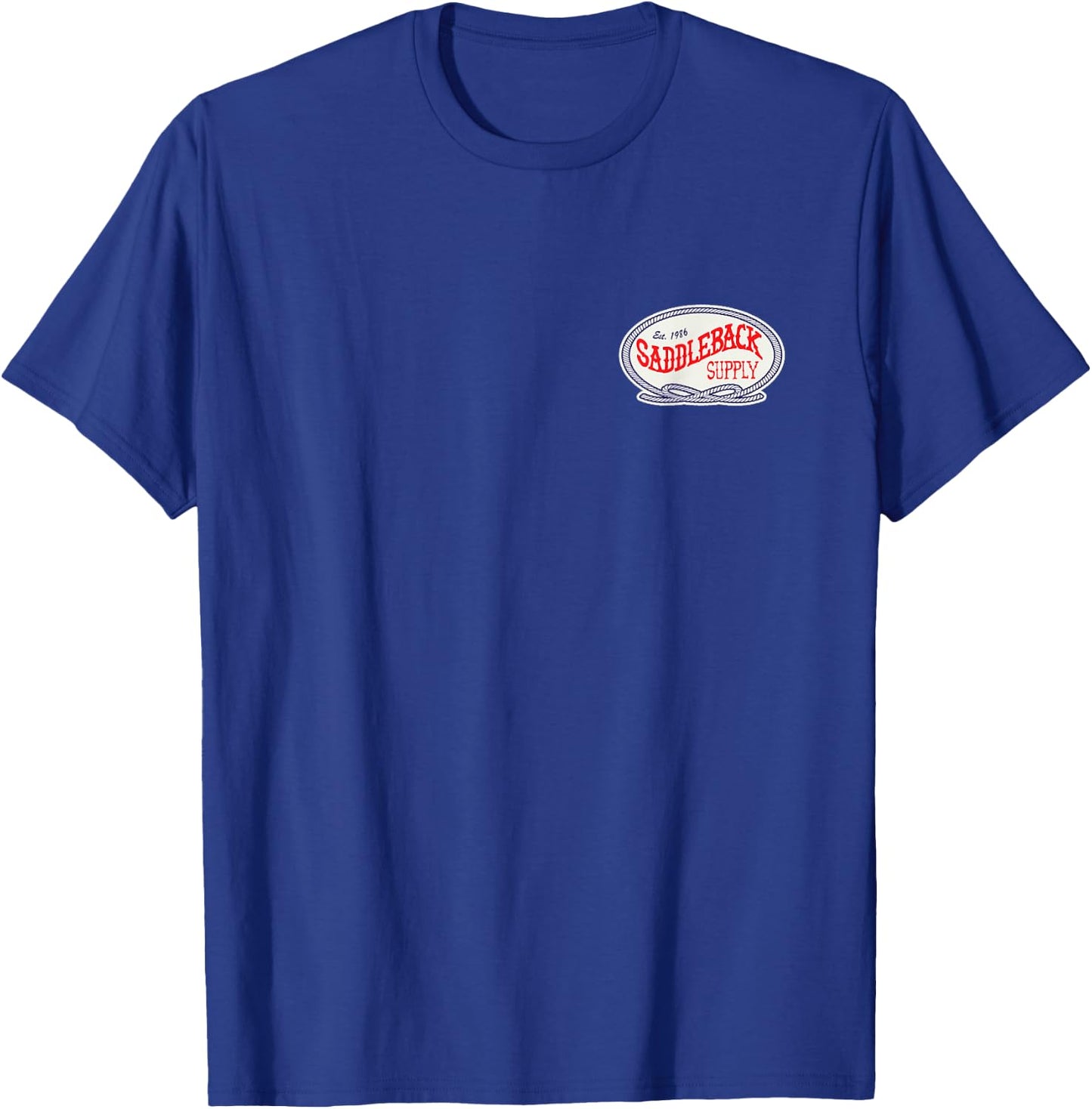 Saddleback Retro Cowboy Roping Logo Lightweight Graphic T-Shirt - T-Shirt | Royal