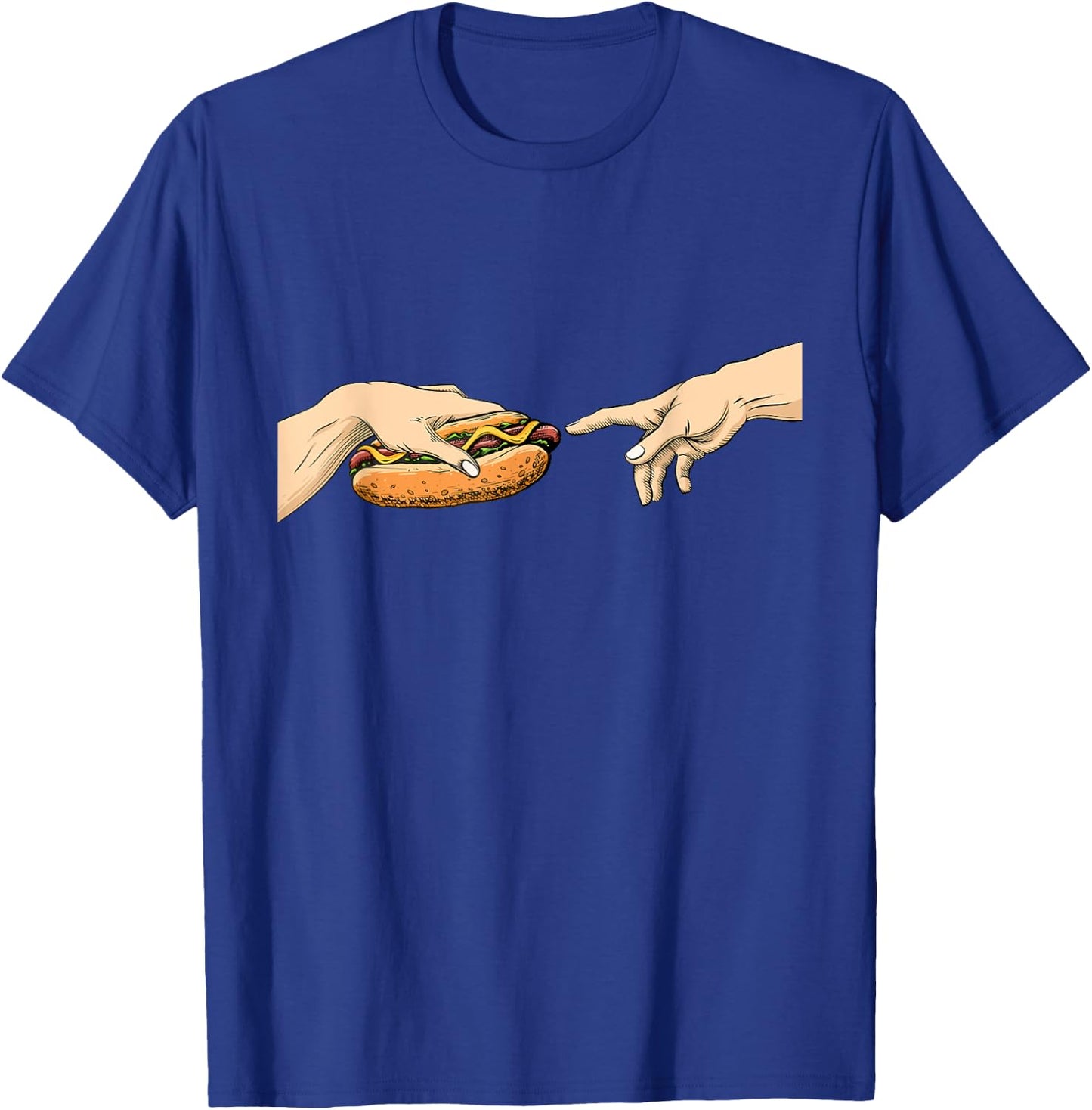Creation of Hot Dog - Hot Dog Lover Fast Food Wiener Women Girls Kids T-Shirt - T-Shirt | Royal