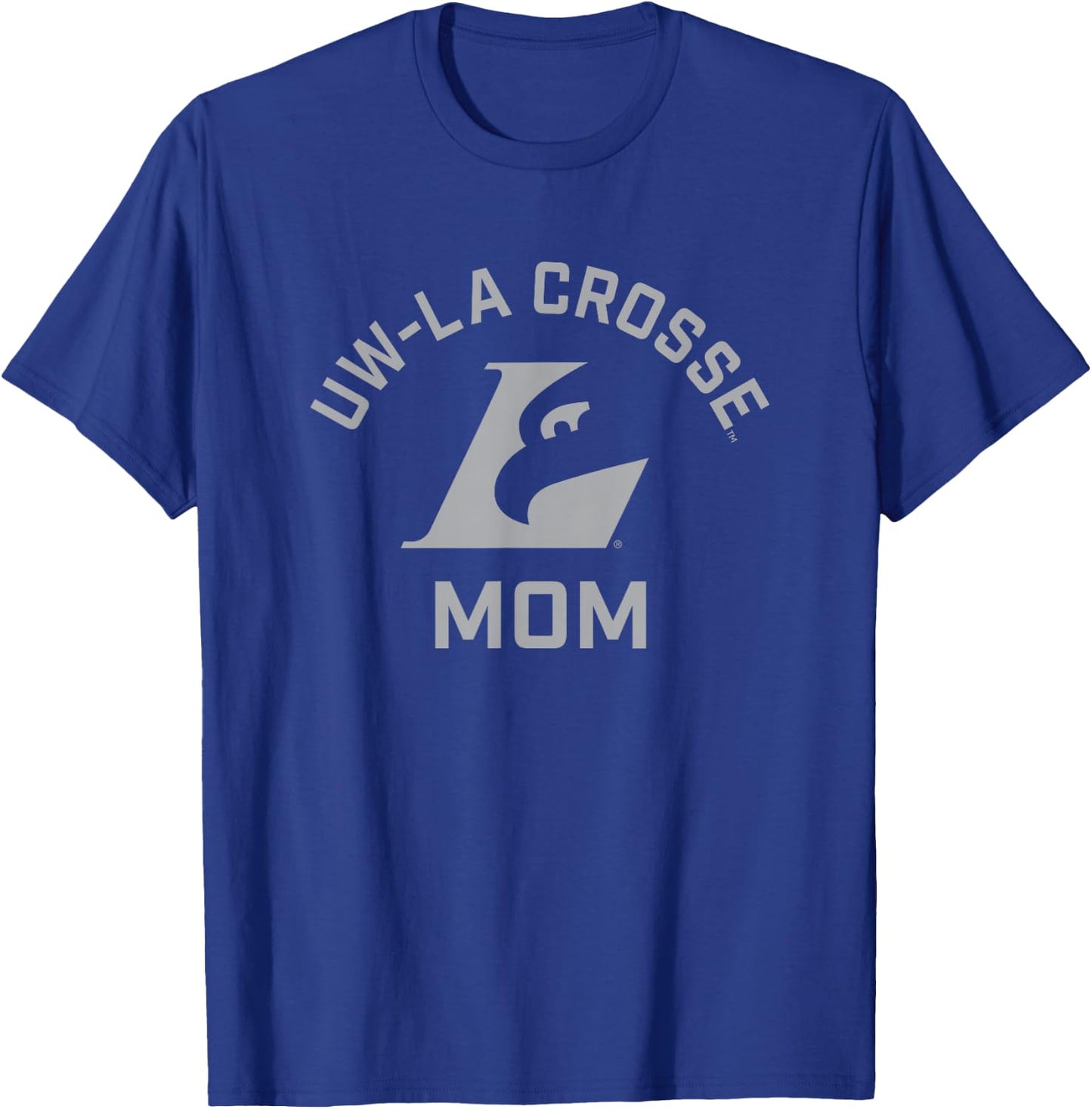 University of Wisconsin-La Crosse Eagles Arched Mom T-Shirt - T-Shirt | Royal