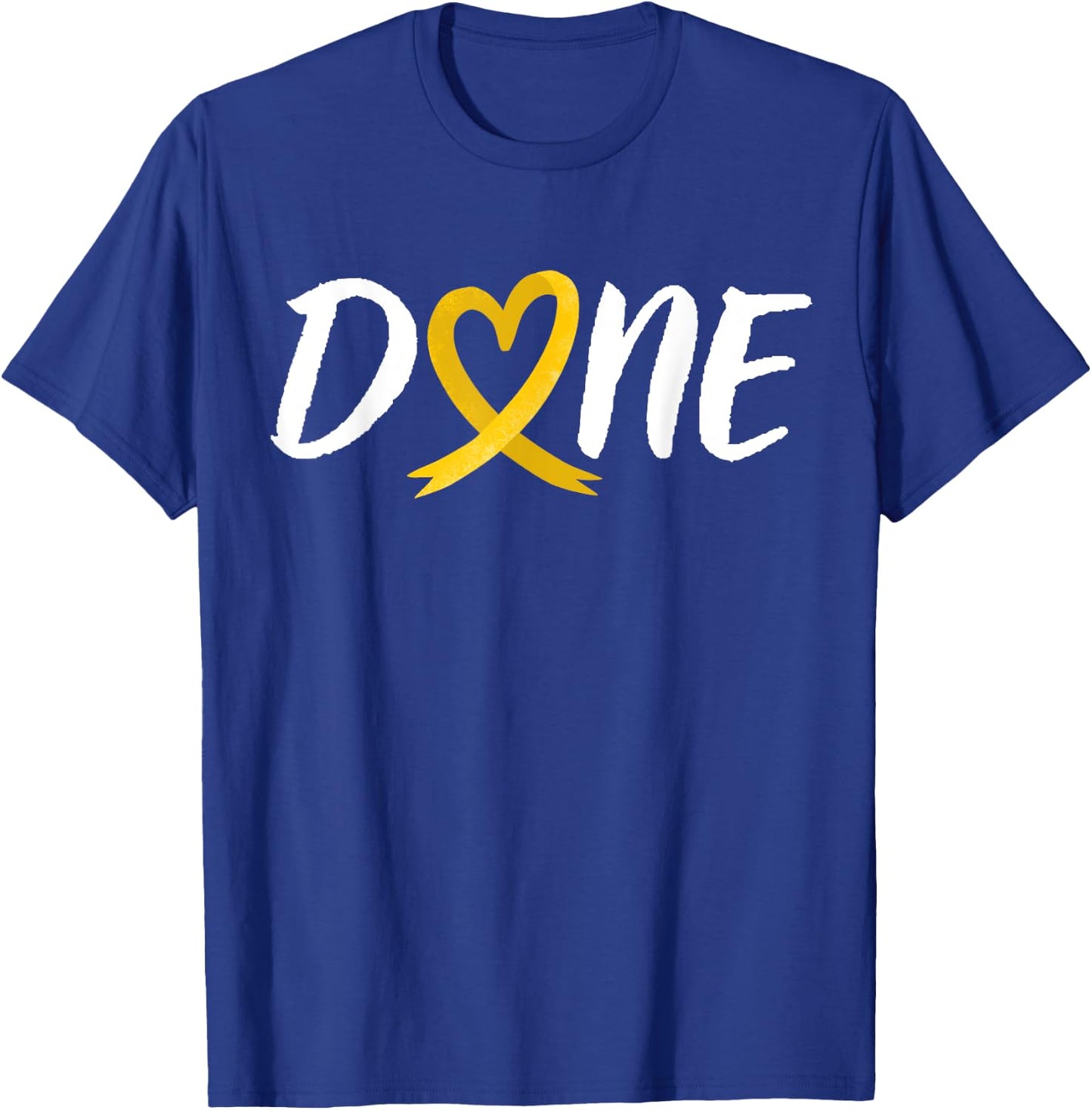 Done Last Day Of Radiation Chemo Sarcoma Bone Cancer Heart T-Shirt - T-Shirt | Royal