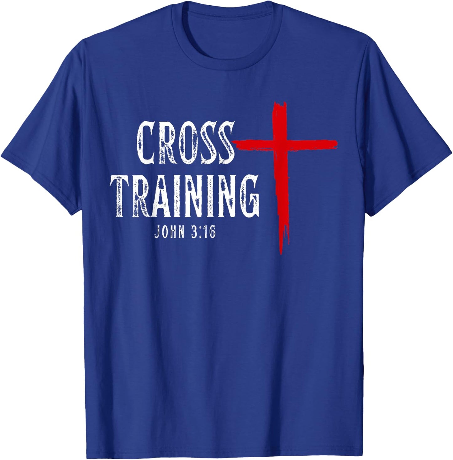 Cross Training Christian Workout Faith Religious Jesus T-Shirt - T-Shirt | Royal