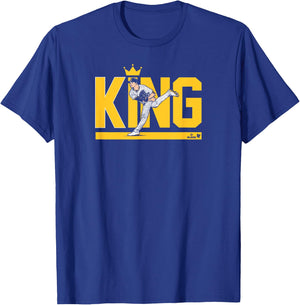 Michael King - Ace Pose - San Diego Baseball T-Shirt - T-Shirt | Royal