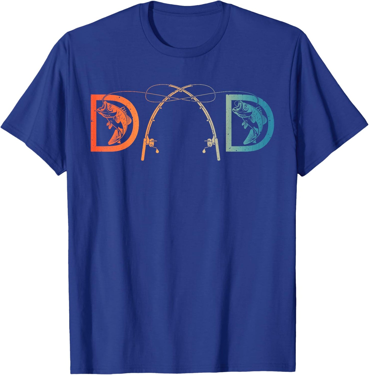 Funny Fishing Dad Art For Dad Men Father's Day Fishing Lover T-Shirt - T-Shirt | Royal